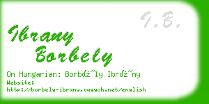 ibrany borbely business card